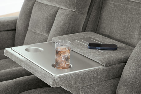 Mixed Motion Shadow Power Reclining Living Room Set by Ashley at Eve Furniture