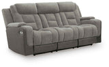 Mixed Motion Shadow Power Reclining Sofa by Ashley at Eve Furniture