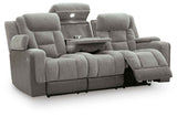 Mixed Motion Shadow Power Reclining Sofa by Ashley at Eve Furniture