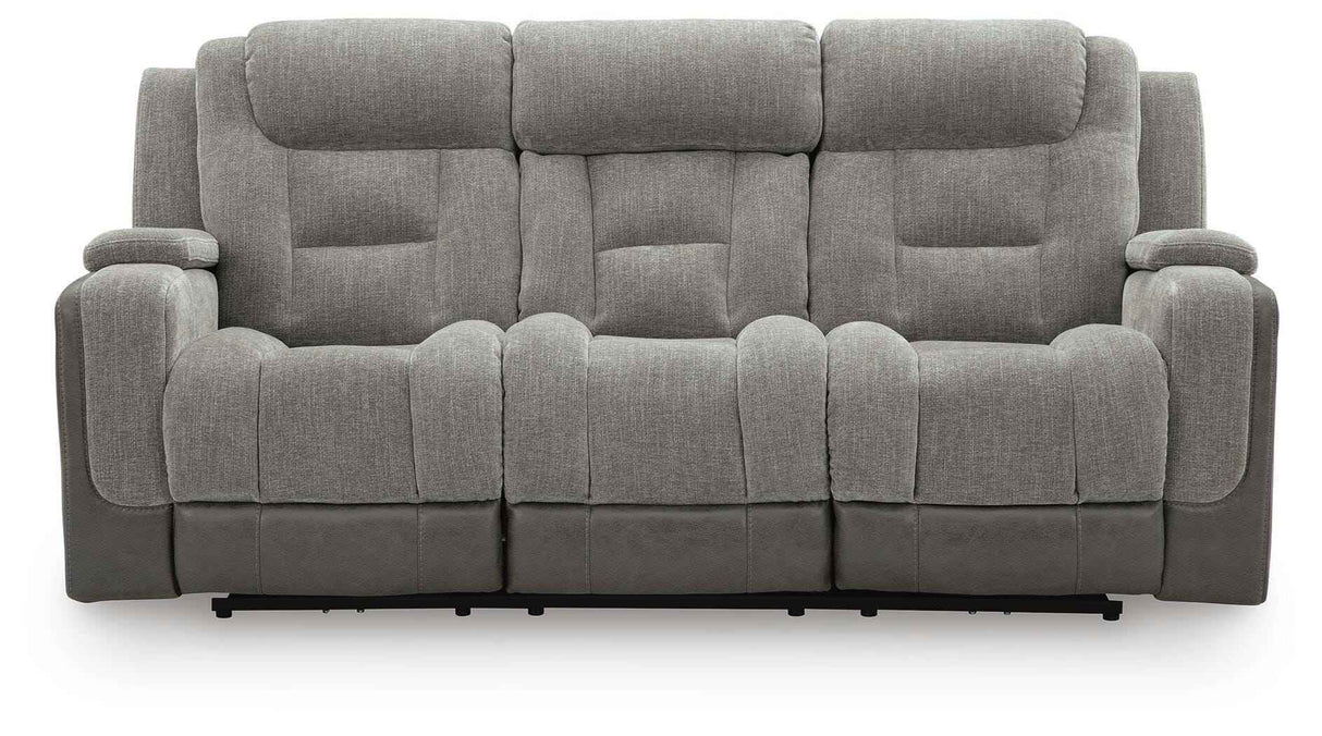Mixed Motion Shadow Power Reclining Sofa by Ashley at Eve Furniture