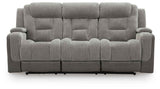 Mixed Motion Shadow Power Reclining Sofa by Ashley at Eve Furniture