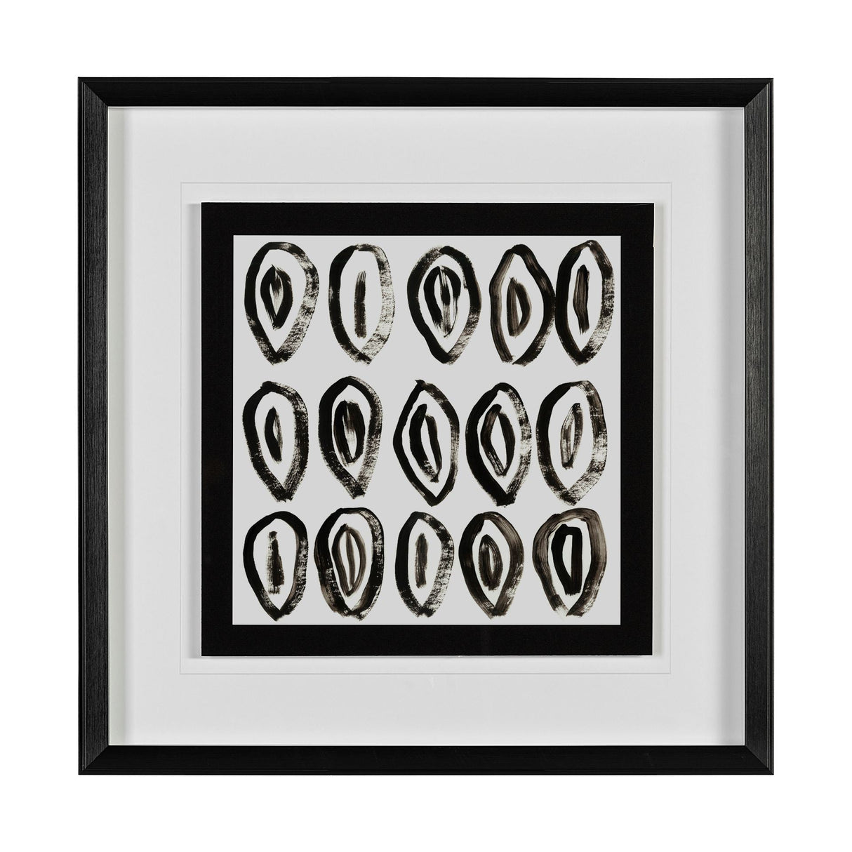 Mixed Signals II by June Erica Vess a Hand Embellished Textured Framed Art Print Matted under Glass by Mercana at Eve Furniture