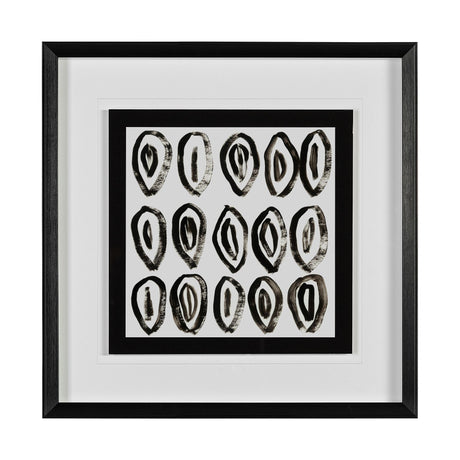 Mixed Signals II by June Erica Vess a Hand Embellished Textured Framed Art Print Matted under Glass by Mercana at Eve Furniture