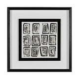 Mixed Signals IV by June Erica Vess a Hand Embellished Textured Framed Art Print Matted under Glass by Mercana at Eve Furniture