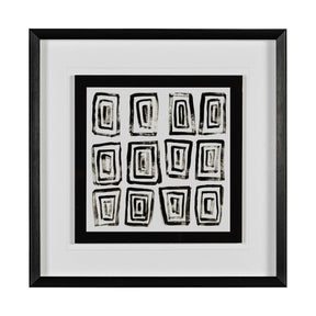 Mixed Signals IV by June Erica Vess a Hand Embellished Textured Framed Art Print Matted under Glass by Mercana at Eve Furniture