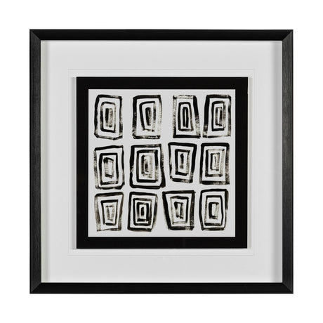 Mixed Signals IV by June Erica Vess a Hand Embellished Textured Framed Art Print Matted under Glass by Mercana at Eve Furniture