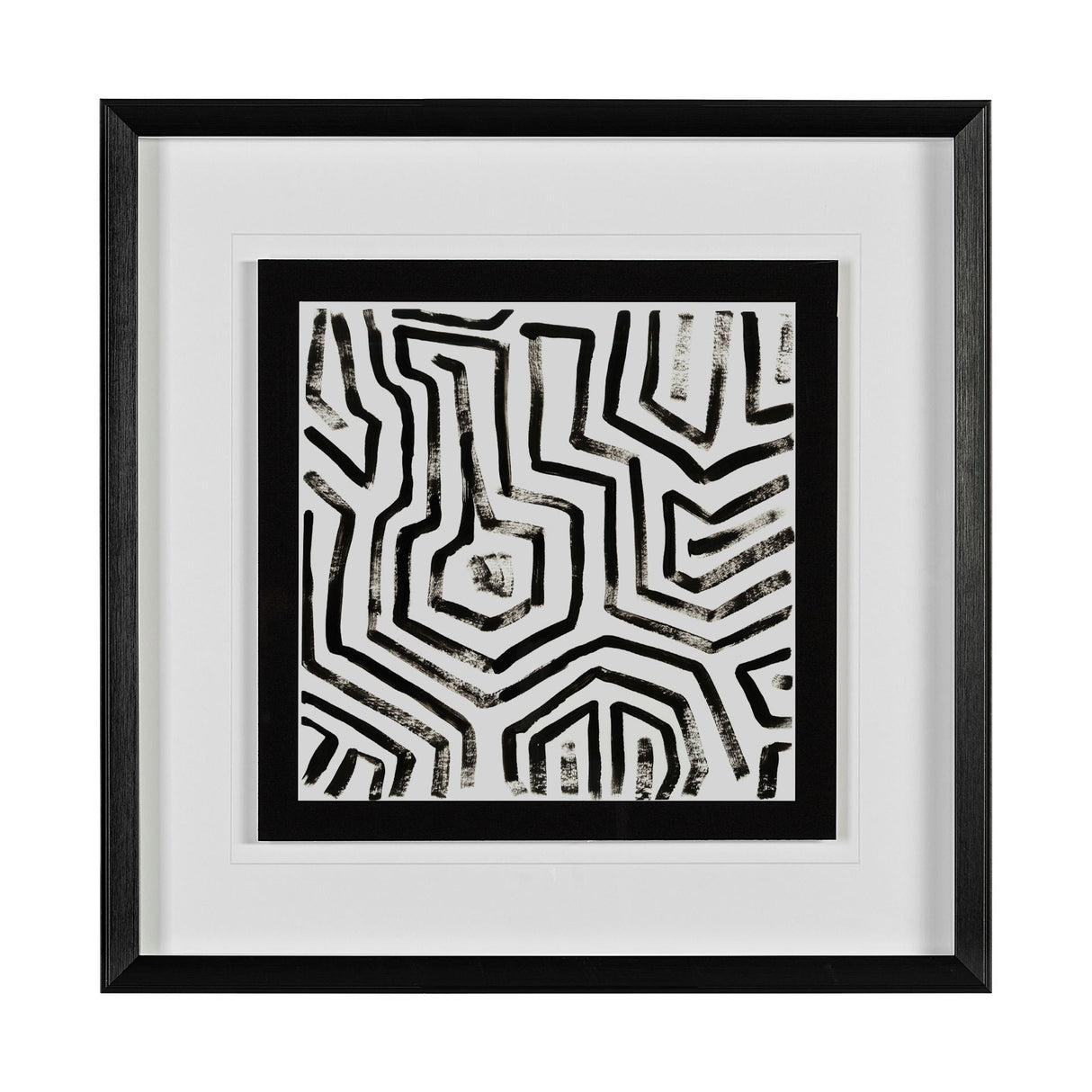 Mixed Signals V by June Erica Vess a Hand Embellished Textured Framed Art Print Matted under Glass by Mercana at Eve Furniture