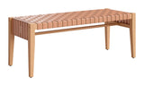 Mizuya Brown Outdoor Bench by Zuomod at Eve Furniture