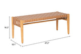 Mizuya Brown Outdoor Bench by Zuomod at Eve Furniture