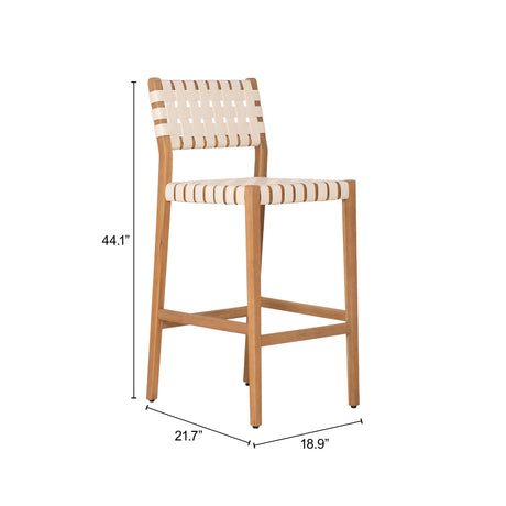 Mizuya White Barstool by Zuomod at Eve Furniture
