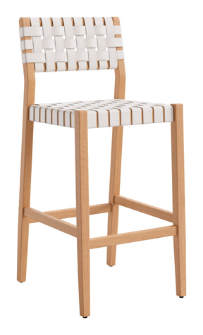 Mizuya White Barstool by Zuomod at Eve Furniture
