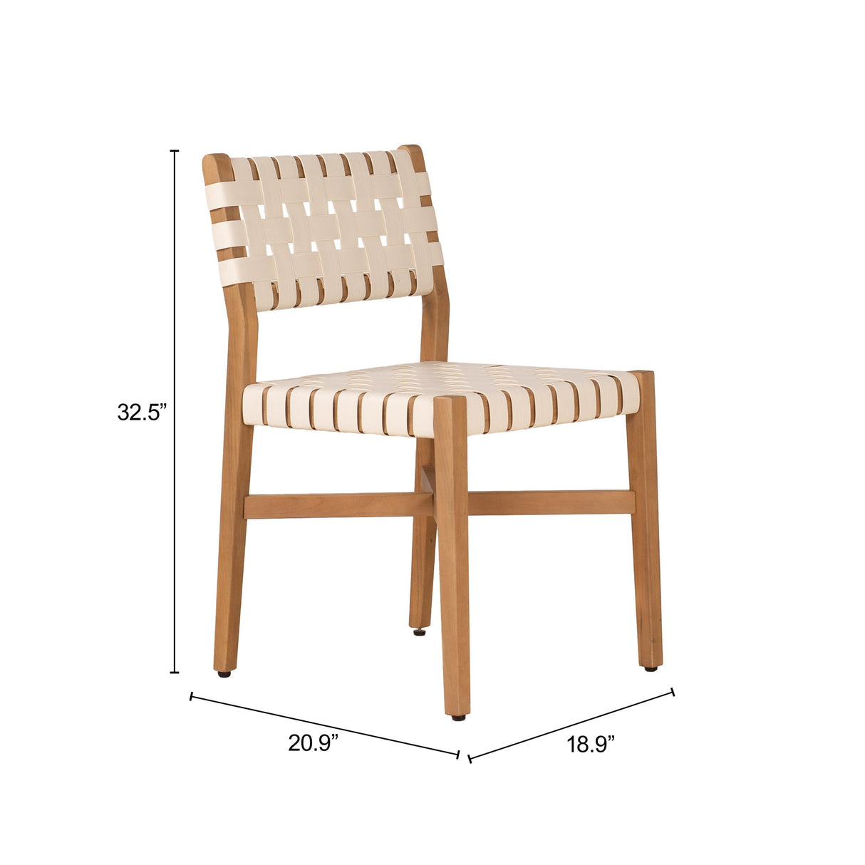 Mizuya White Outdoor Dining Chair by Zuomod at Eve Furniture