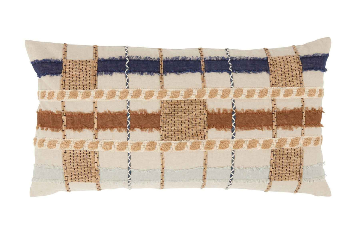 ML Stratton Blue Multi Multiple Sizes Throw Pillow (Set of 2) by Classic Home at Eve Furniture