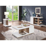 Moa White/Natural Tone Sofa Table by Furniture of America at Eve Furniture