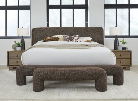 Mocoa Mongoose King Fully Upholstered Platform Bed by Modus Furniture at Eve Furniture