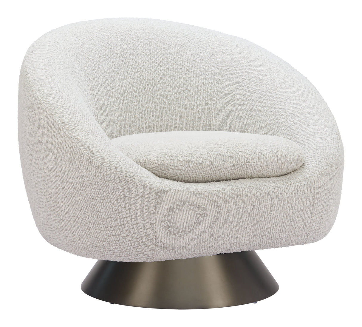 Modan Misty Gray Swivel Chair by Zuomod at Eve Furniture