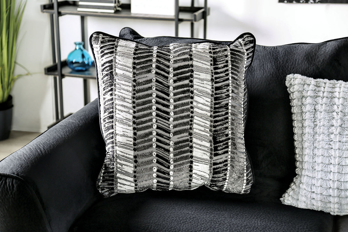 Modbury Black Sectional by Furniture of America at Eve Furniture