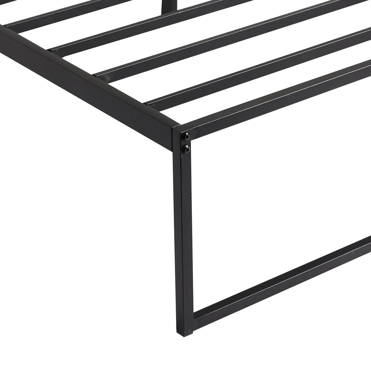Modern Black Cal King Platform Bed Frame by Malouf at Eve Furniture
