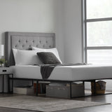 Modern Black Full Platform Bed Frame by Malouf at Eve Furniture