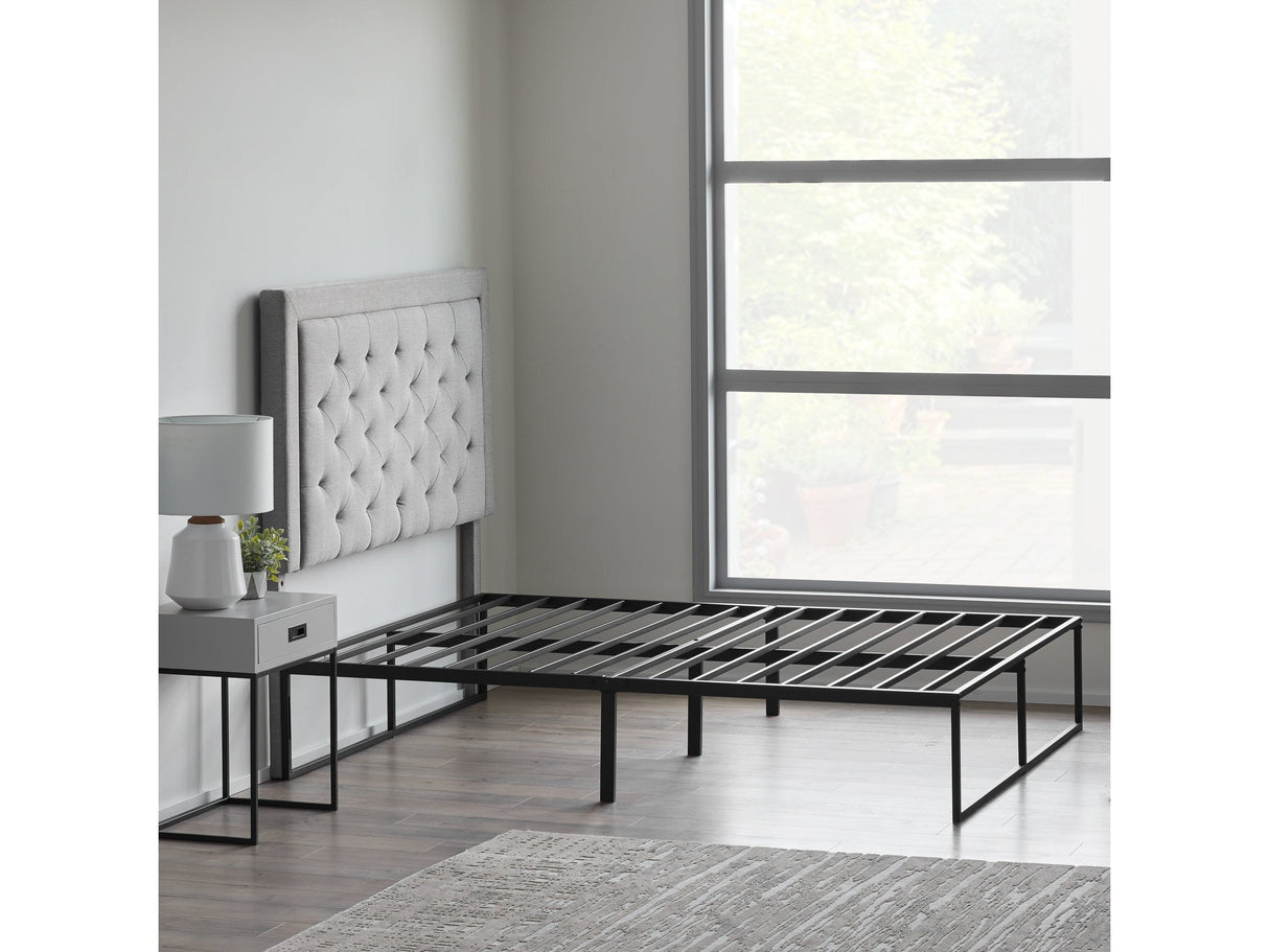 Modern Black Full Platform Bed Frame by Malouf at Eve Furniture