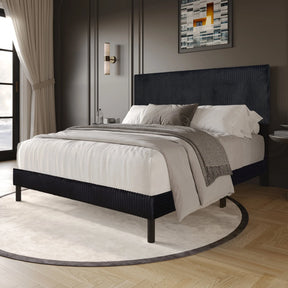 Modern Black Full Platform Bed by Happy Homes at Eve Furniture