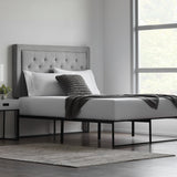Modern Black King Platform Bed Frame by Malouf at Eve Furniture