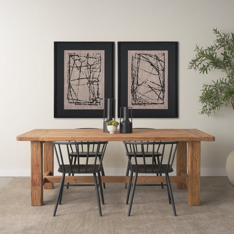 Modern Work 1 by Mercana Studio a Hand Embellished Textured Framed Art Print Matted under Glass by Mercana at Eve Furniture