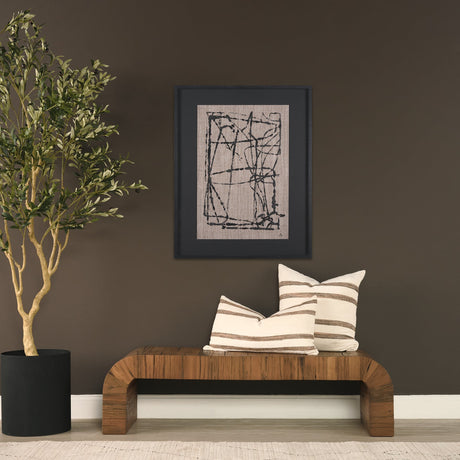 Modern Work 1 by Mercana Studio a Hand Embellished Textured Framed Art Print Matted under Glass by Mercana at Eve Furniture