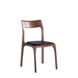 Moderno Stackable Dining Chair in Walnut and Black (Set of 2) by Manhattan Comfort at Eve Furniture