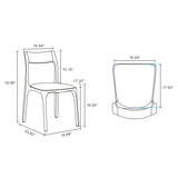 Moderno Stackable Dining Chair in Walnut and Black (Set of 2) by Manhattan Comfort at Eve Furniture