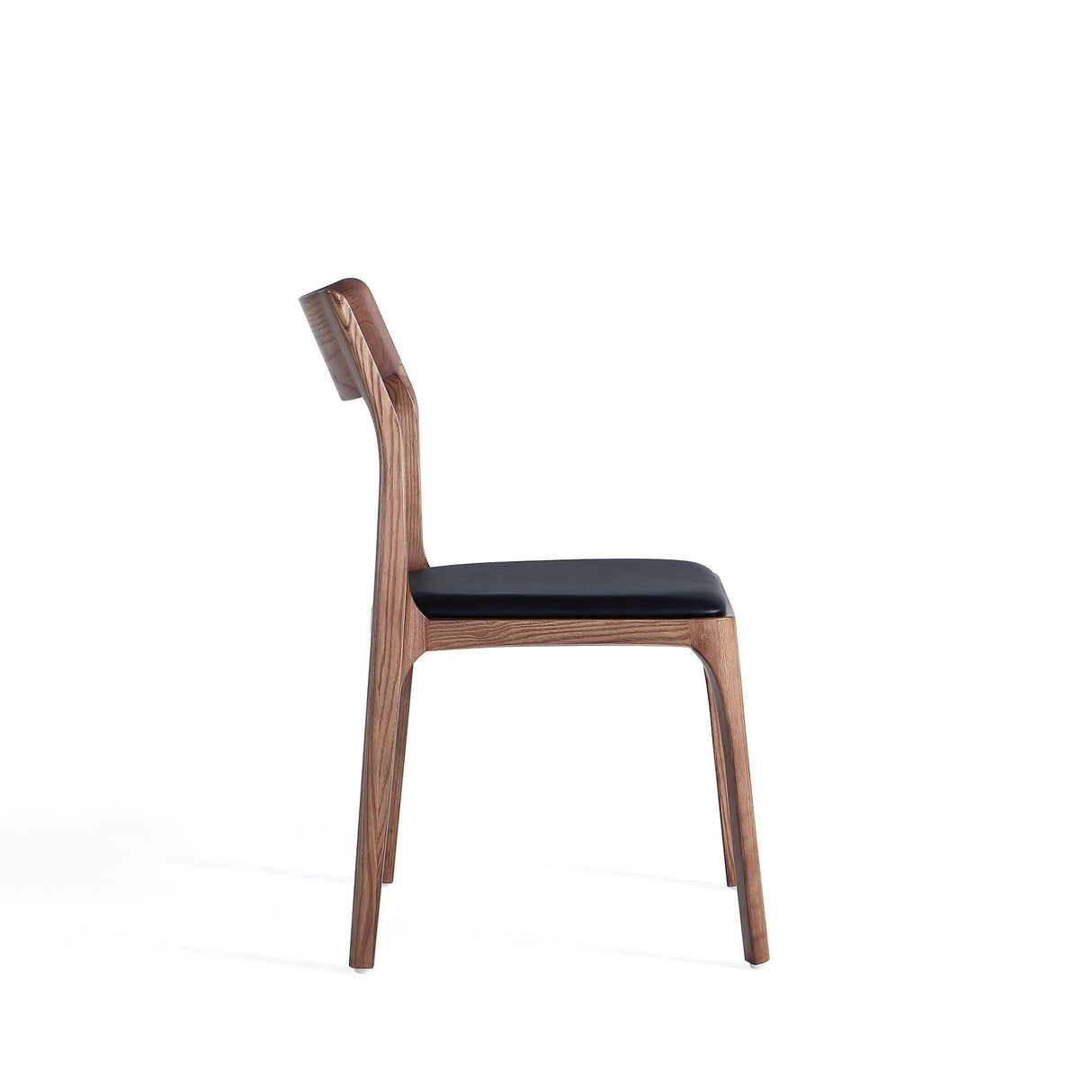 Moderno Stackable Dining Chair in Walnut and Black (Set of 2) by Manhattan Comfort at Eve Furniture