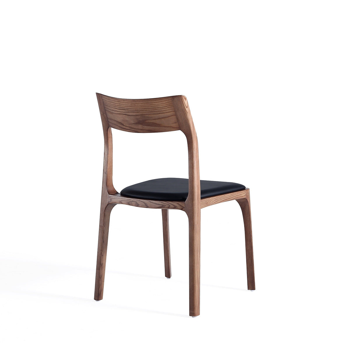 Moderno Stackable Dining Chair in Walnut and Black (Set of 2) by Manhattan Comfort at Eve Furniture