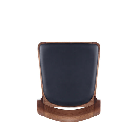 Moderno Stackable Dining Chair in Walnut and Black (Set of 2) by Manhattan Comfort at Eve Furniture