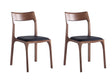 Moderno Stackable Dining Chair in Walnut and Black (Set of 2) by Manhattan Comfort at Eve Furniture