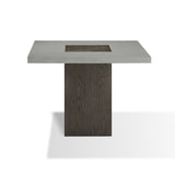 Modesto Concrete Top Wood Base Dining Table in Natural Concrete and French Roast by Modus Furniture at Eve Furniture