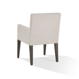 Modesto Upholstered Arm Chair in Abalone Linen and French Roast (Set of 2) by Modus Furniture at Eve Furniture
