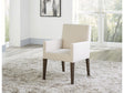 Modesto Upholstered Arm Chair in Abalone Linen and French Roast (Set of 2) by Modus Furniture at Eve Furniture