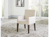 Modesto Upholstered Arm Chair in Abalone Linen and French Roast (Set of 2) by Modus Furniture at Eve Furniture