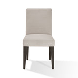 Modesto Upholstered Side Chair in Abalone Linen and French Roast (Set of 2) by Modus Furniture at Eve Furniture