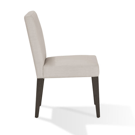 Modesto Upholstered Side Chair in Abalone Linen and French Roast (Set of 2) by Modus Furniture at Eve Furniture