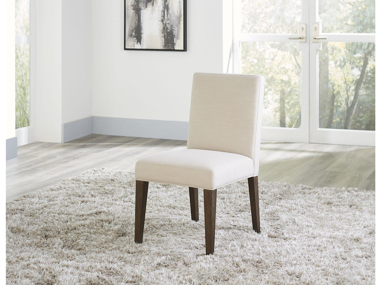 Modesto Upholstered Side Chair in Abalone Linen and French Roast (Set of 2) by Modus Furniture at Eve Furniture