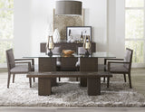 Modesto Wood Frame Upholstered Arm Chair in Koala Linen and French Roast (Set of 2) by Modus Furniture at Eve Furniture