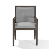 Modesto Wood Frame Upholstered Arm Chair in Koala Linen and French Roast (Set of 2) by Modus Furniture at Eve Furniture