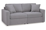 Modmax Granite 2-Piece Performance Fabric Sectional by Ashley at Eve Furniture