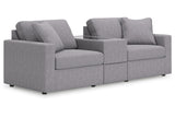 Modmax Granite 3-Piece Performance Fabric Sectional by Ashley at Eve Furniture