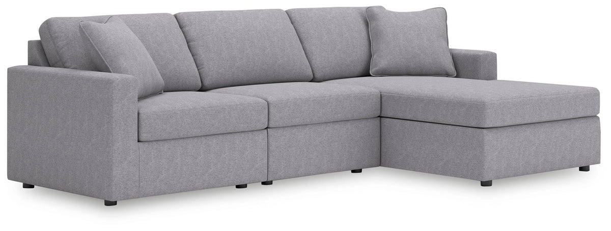 Modmax Granite 3-Piece Sectional Sofa Storage Chaise by Ashley at Eve Furniture