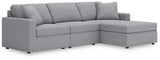 Modmax Granite 3-Piece Sectional Sofa Storage Chaise by Ashley at Eve Furniture