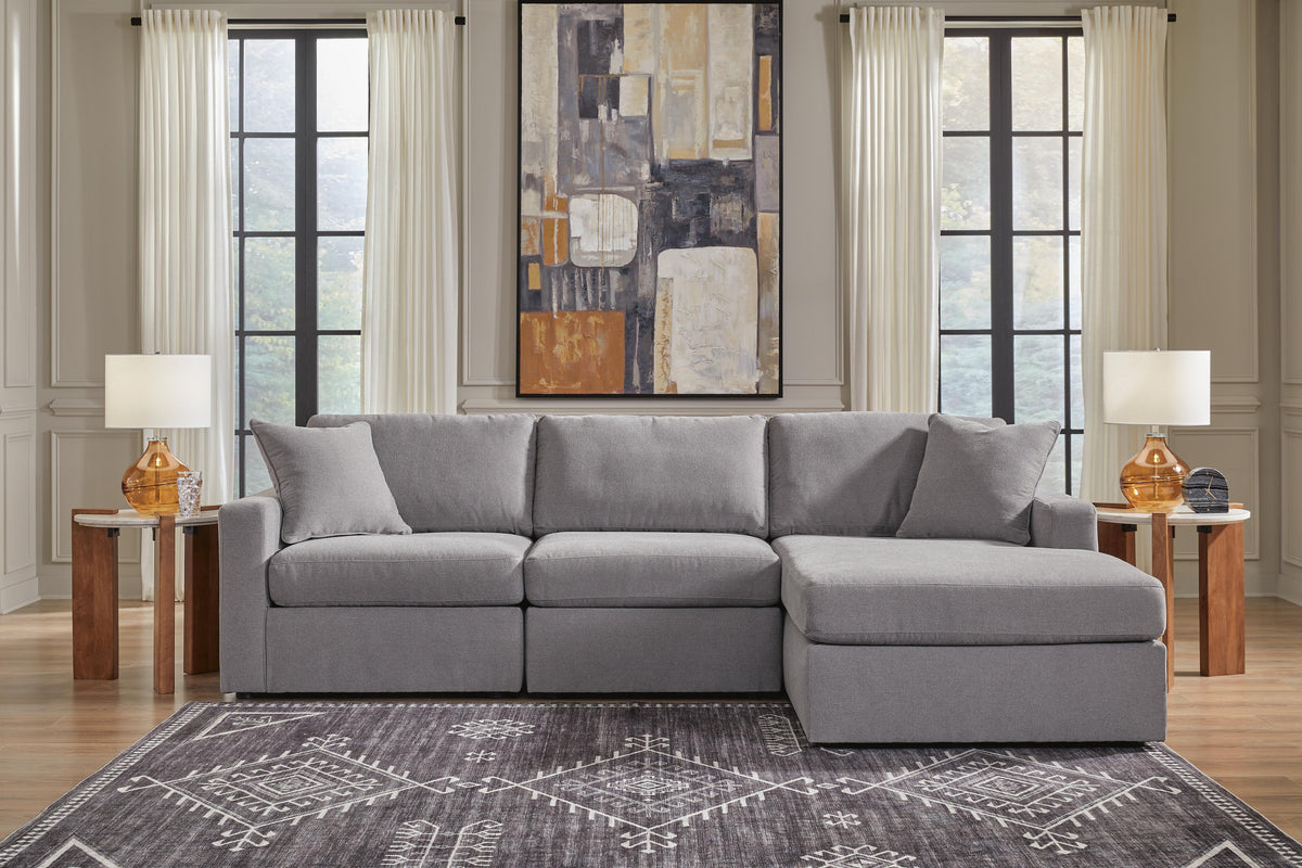 Modmax Granite 3-Piece Sectional Sofa Storage Chaise by Ashley at Eve Furniture