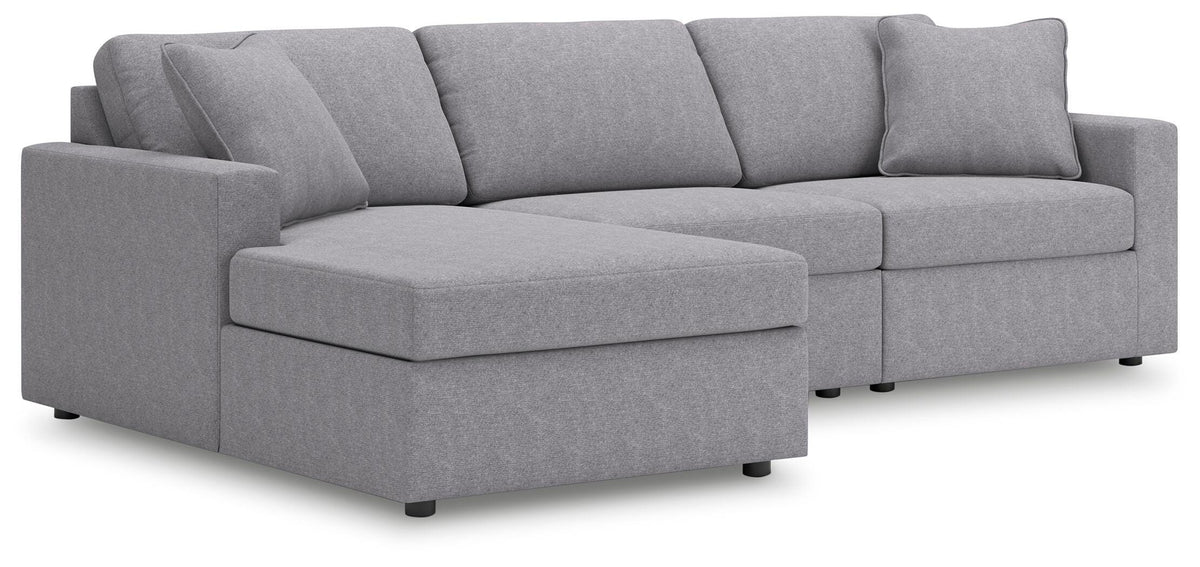 Modmax Granite 3-Piece Sectional Sofa Storage Chaise by Ashley at Eve Furniture
