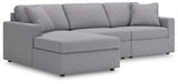 Modmax Granite 3-Piece Sectional Sofa Storage Chaise by Ashley at Eve Furniture